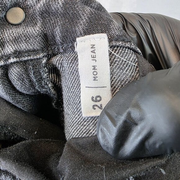 PacSun Mom Jean Jeans Womens 26 Black High Rise 100% Cotton Denim Pants - Picture 13 of 13